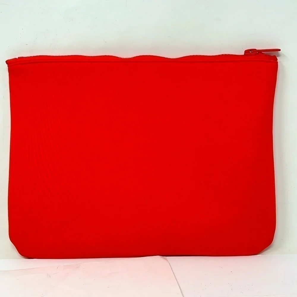 Triangl Bright Orange Neoprene Large Zip Pouch